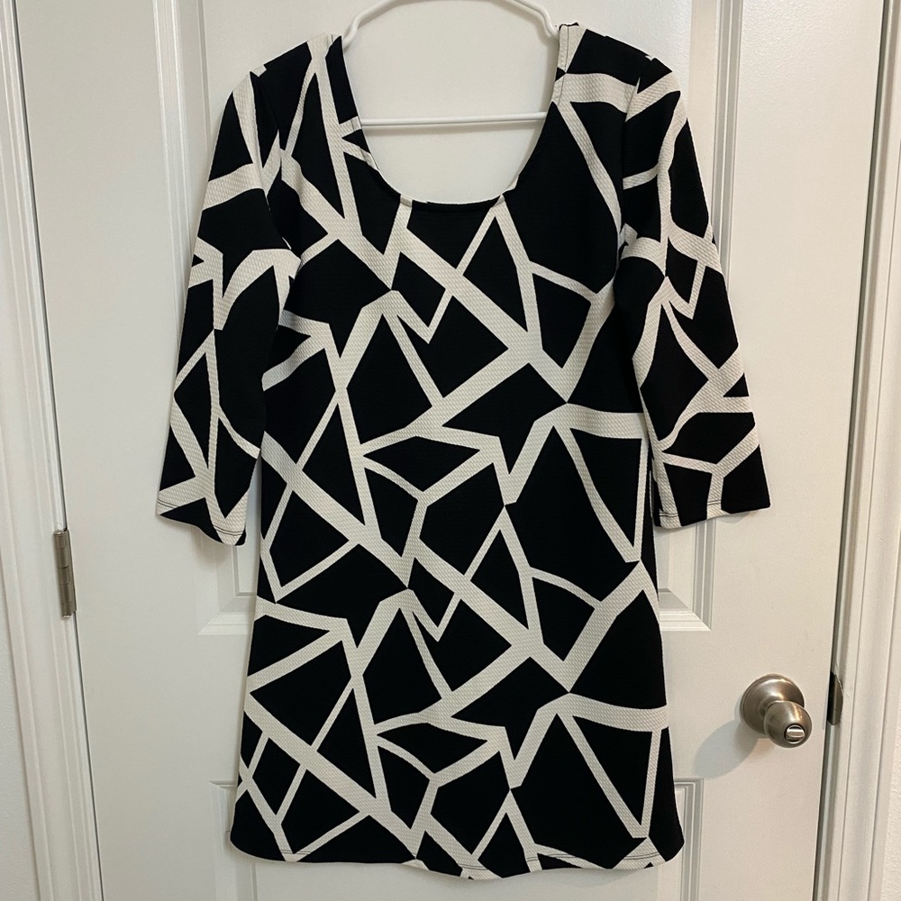 Y2K Da Moda Vintage Black and White Dress L Size